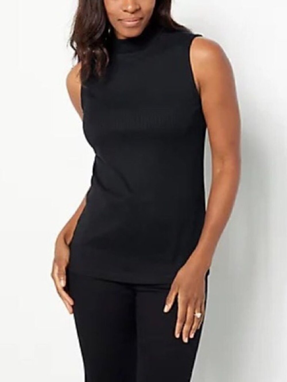 All Worthy Hunter McGrady Mock Neck Rib Tank